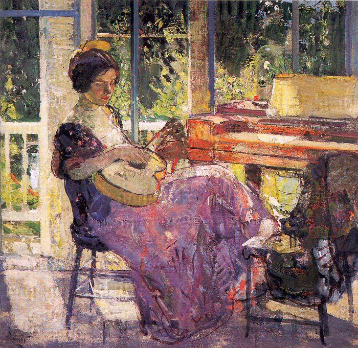 Miller, Richard Emil Girl with Guitar